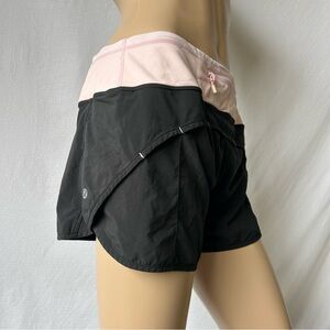 lululemon athletica Black and Light Pink Athletic Shorts